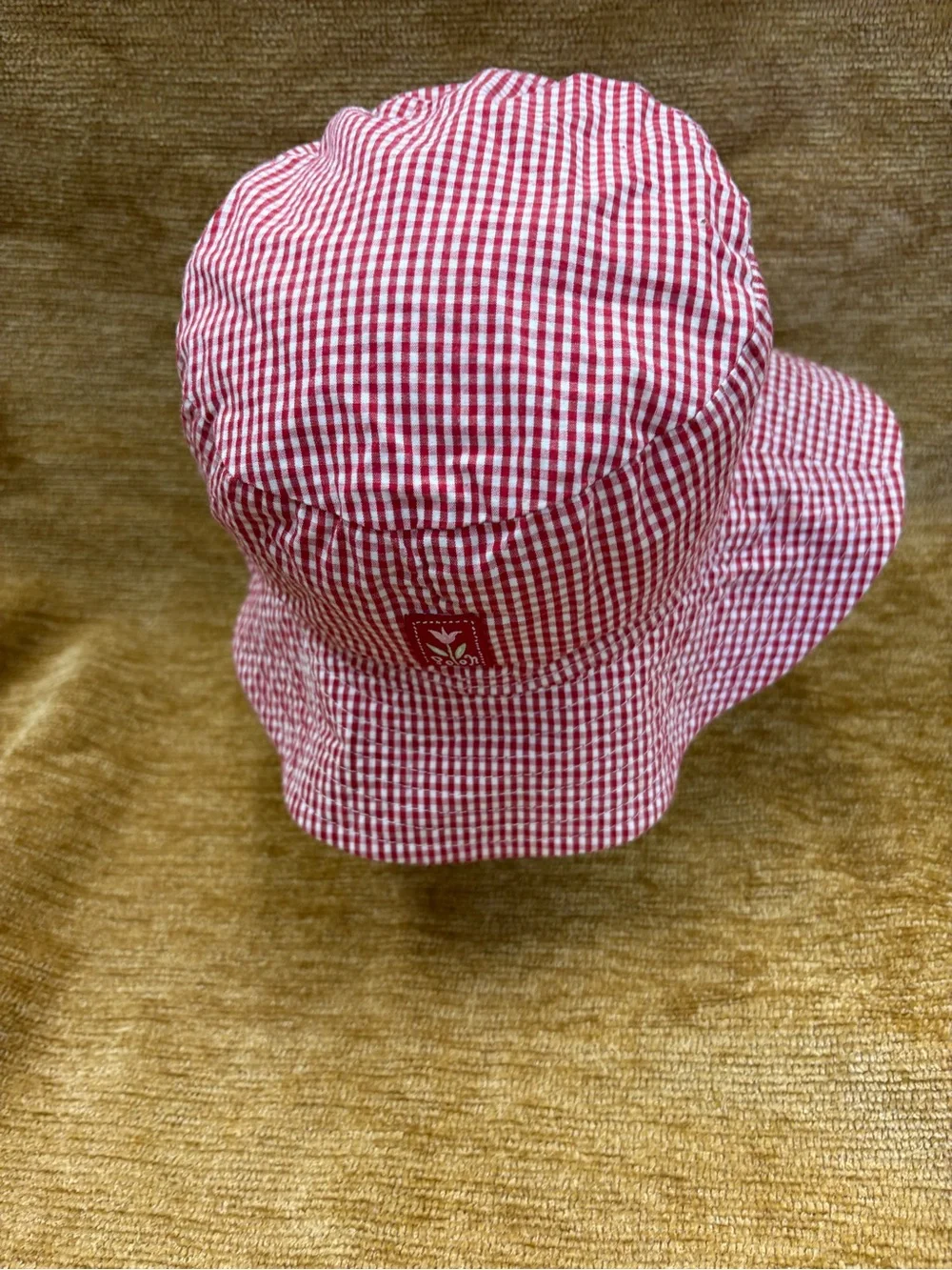 Disney Red Gingham Bucket Hat with Winnie the Pooh, Eeyore & piglet  Embroidery